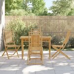 vidaXL Ensemble à manger de jardin 5 Pièces bambou