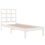 vidaXL Cadre de lit Blanc Bois massif 90x200 cm