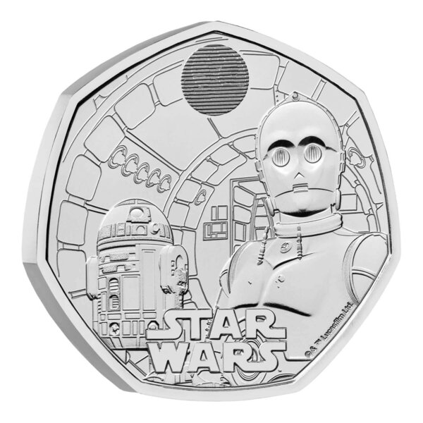R2D2 et C3PO - Star Wars - 50 Pences 2023 BU