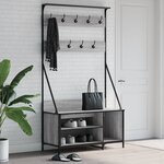 vidaXL Porte-vêtements et rangement des chaussures sonoma gris