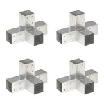 vidaXL Connecteurs de poteau 4 Pièces Forme en X Métal galvanisé 71x71 mm