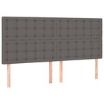 vidaXL Sommier à lattes de lit avec matelas et LED Gris 180x200 cm