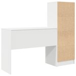 vidaXL Bureau de stockage blanc en bois
