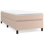 vidaXL Cadre de lit Cappuccino 90x190 cm Similicuir