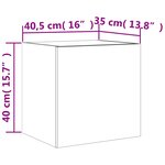 vidaXL Meubles TV muraux et lumières LED 2Pièces sonoma gris 40 5x35x40cm