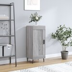 vidaXL Buffet Sonoma gris 34 5x34x90 cm Bois d'ingénierie