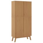 vidaXL Bibliothèque à 4 niveaux OLDEN blanc marron bois de pin massif
