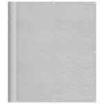 vidaXL Écran de balcon gris clair 120x400 cm 100  polyester oxford