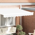 vidaXL Valance d'Auvent pour Cadre de 2 5 m Blanc 2 3x0 2 m