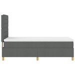 vidaXL Lit à ressort avec matelas gris foncé 100x200 cm en tissu