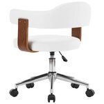 vidaXL Chaises pivotantes à manger lot de 4 bois courbé et similicuir
