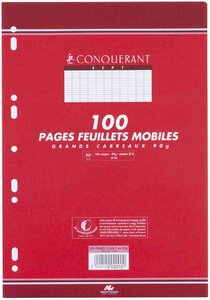 feuillets mobiles 170 x 220 Sèyes, 90 gr CONQUÉRANT SEPT