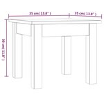 vidaXL Table basse Marron miel 35x35x30 cm Bois massif de pin