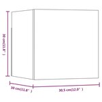 vidaXL Meubles TV muraux 8 Pièces Chêne fumé 30 5x30x30 cm
