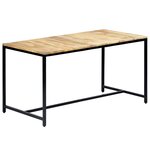 vidaXL Table à manger 140x70x75 cm Bois de manguier massif brut