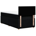 vidaXL Sommier à lattes de lit avec matelas Noir 100x200 cm Tissu