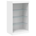 vidaXL Buffets avec lumières LED 3 Pièces blanc bois d'ingénierie