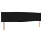 vidaXL Tête de lit LED Design Lignes Noires 200 cm Tissu