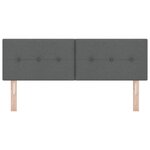 Tête de lit capitonnée gris foncé 140 cm en tissu