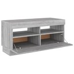 vidaXL Meuble TV avec lumières LED sonoma gris 80x35x40 cm