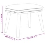 vidaXL Repose-pied Crème 45x29 5x35 cm Tissu et similicuir