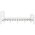 vidaXL Cadre de lit et tête de lit sans matelas blanc 160x200 cm métal