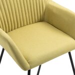 vidaXL Chaises à manger lot de 6 vert tissu