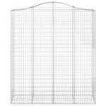 vidaXL Paniers à gabions arqués 12 Pièces 200x50x220/240 cm Fer galvanisé
