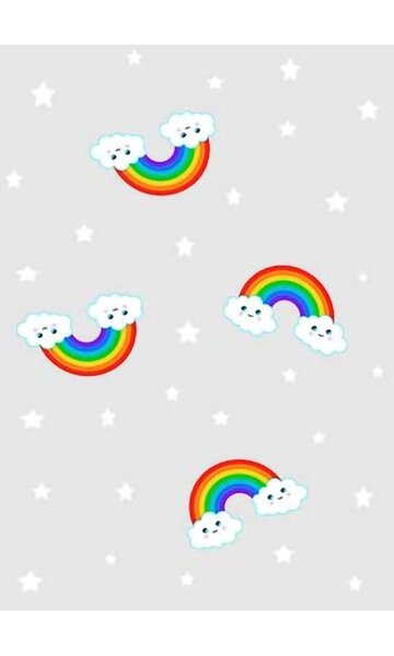 Tapis enfant RAINBOW 120 x 160 cm - Gris