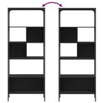 vidaXL Bibliothèque 5 niveaux noir 76x33x188 5 cm bois d'ingénierie