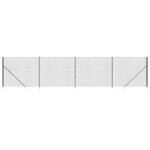 vidaXL Clôture en treillis métallique et ancrage anthracite 2x10 m