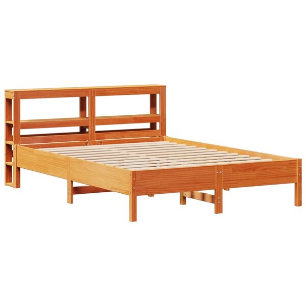 vidaXL Cadre de lit sans matelas cire marron 150x200cm bois pin massif
