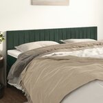 vidaXL Têtes de lit 2 Pièces Vert foncé 80x5x78/88 cm Velours