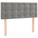 vidaXL Sommier à lattes de lit avec matelas LED Gris clair 100x200 cm