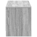 vidaXL Meuble TV avec LED sonoma gris 140x34x40 cm bois d'ingénierie