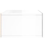 vidaXL Tables de chevet murales 2 Pièces blanc brillant 35x35x20 cm