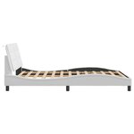 vidaXL Cadre de lit sans matelas blanc 140x190 cm similicuir