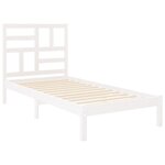 vidaXL Cadre de lit sans matelas blanc bois massif 90x190 cm