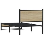 vidaXL Cadre de lit en métal sans matelas chêne sonoma 80x200 cm