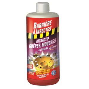 Appât pour Pieges a Guepes, Frelons, Mouches et Moucherons ATTRAK' - Concentré 500 mL