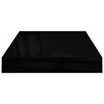 vidaXL Étagère murale flottante 4 Pièces Noir brillant 40x23x3 8 cm MDF