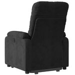 vidaXL Fauteuil inclinable noir tissu microfibre