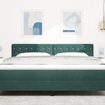 vidaXL Tête de lit LED boutons cristal vert foncé 90 cm Velours