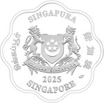 Pièce de monnaie en Argent 5 Dollars g 31.1 (1 oz) Millésime 2025 Chinese Almanac SNAKE