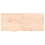 vidaXL Étagère murale 120x50x(2-4) cm bois de chêne massif non traité