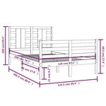vidaXL Cadre de lit sans matelas 120x200 cm bois de pin massif