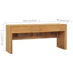 vidaXL Meuble TV 100x35x45 cm Bois de teck massif