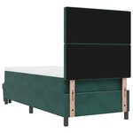 vidaXL Lit à ressort avec matelas et banc vert foncé 90x200 cm en velours