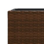 vidaXL Jardinière marron 30x30x60 cm résine tressée