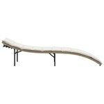 vidaXL Chaises longues lot de 2 avec coussins beige résine tressée